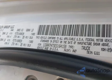 2014 Ram 1500 Laramie from USA, damaged, VIN 1C6RR7NT5ES164159